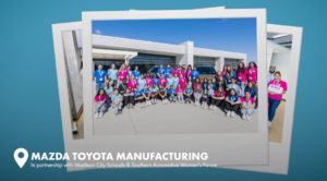 Students at a work-based learning experience